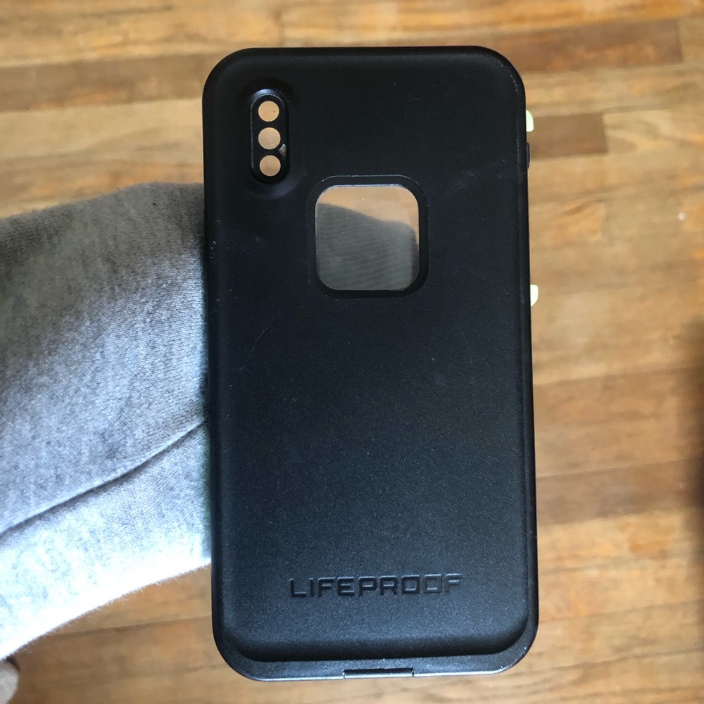 Black and green lifeproof case